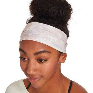 CALIA Women's Reversible Print Wide Knit Headband, Marbleized Print Pink One Siz